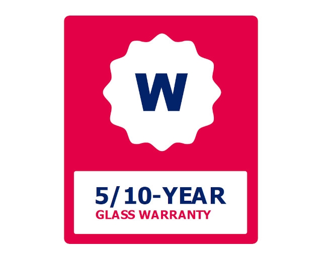 5/10 years glass warranty
