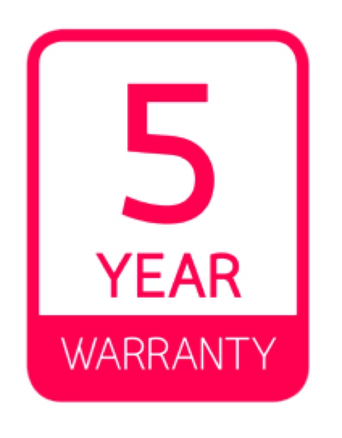 5 years warranty